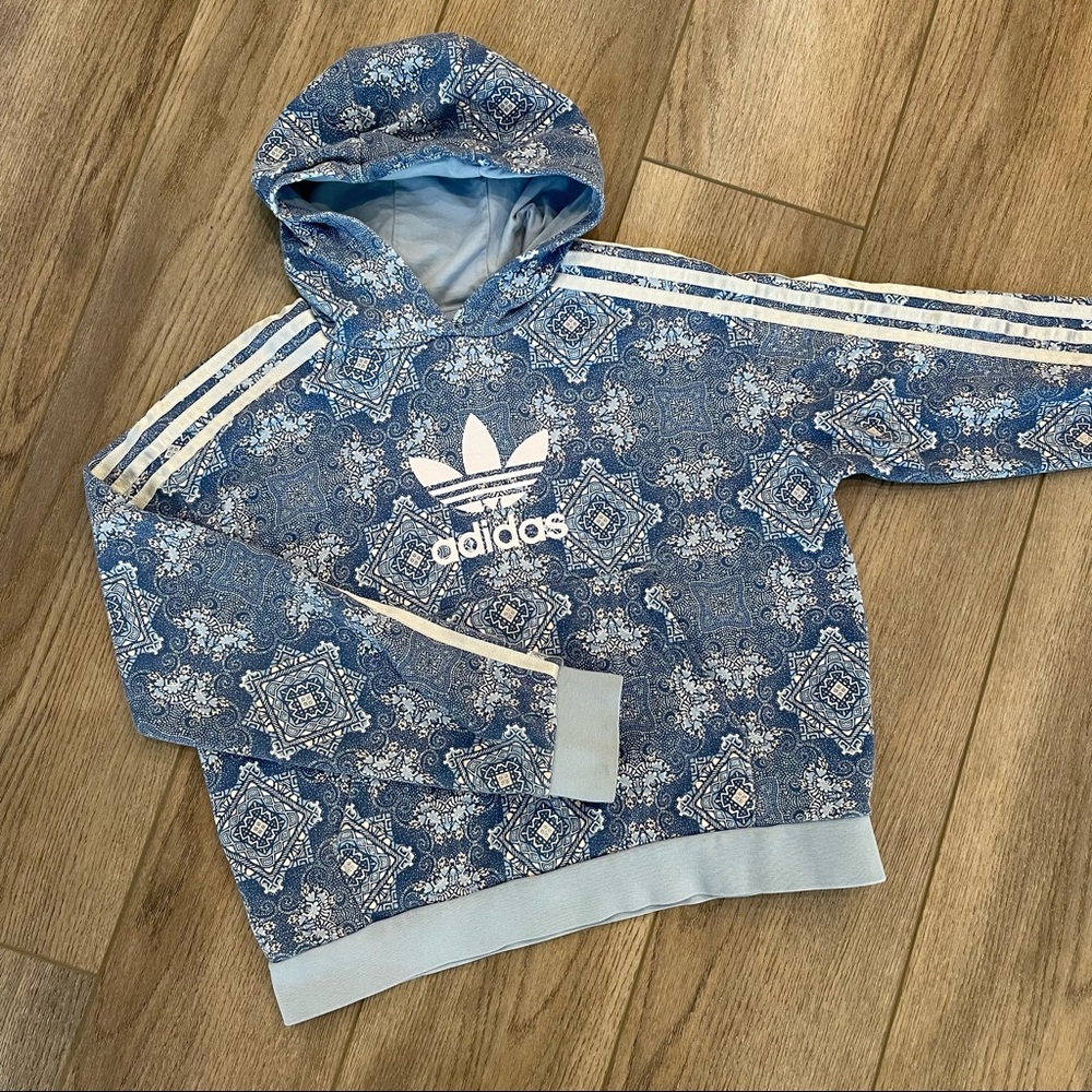 Girls Adidas Crop Hoodie